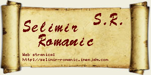 Selimir Romanić vizit kartica